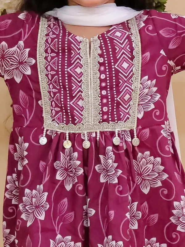 Purple_Cotton_Floral_Print_Kurta_With_Pant_And_Dupatta_Set_For_Girls