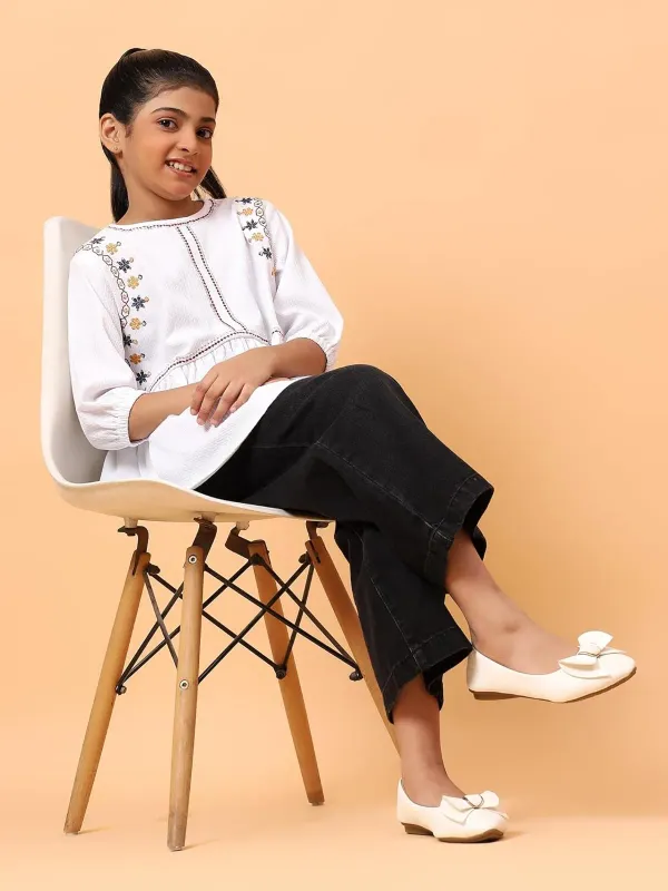 White_Floral_Embroidered_Top_For_Girls