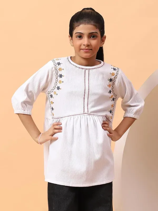 White_Floral_Embroidered_Top_For_Girls