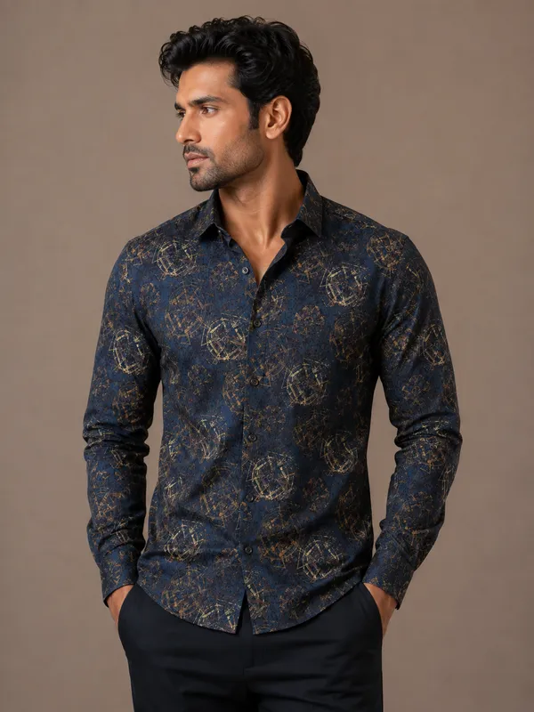 Dark_Blue_Printed_Regular_Fit_Shirt_for_Men