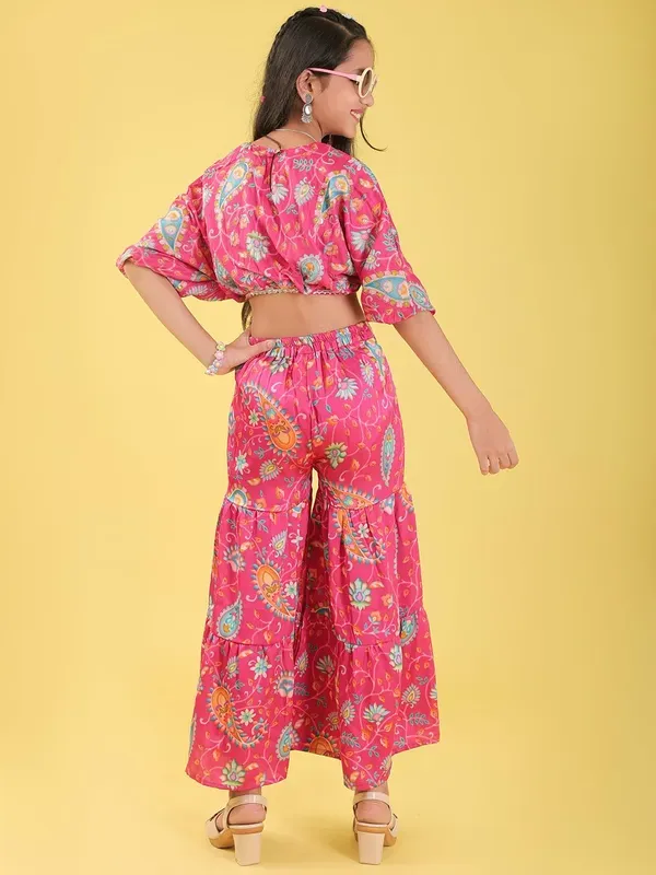 Pink_Silk_Paisley_Print_With_Placement_Embroidery_Co-Ord_Set_For_Girls