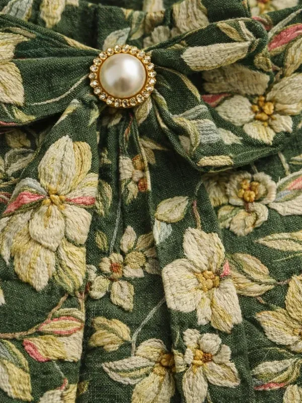 Girls_Floral_Green_Top_Stylish_Casual_Kids_Outfit