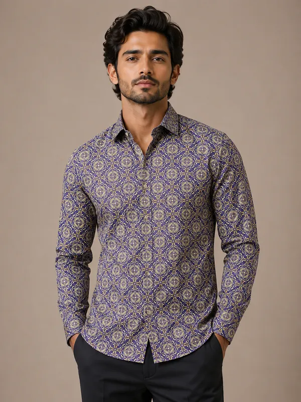Purple_Geometric_Print_Full_Sleeve_Shirt_for_Men