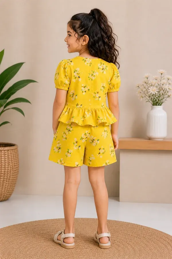 Sunny_Bloom_Floral_Co-Ord_Set_For_Girls_Yellow_Ruffle_Sleeve_Top