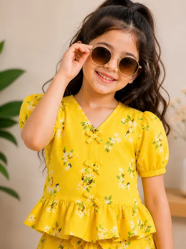 Sunny_Bloom_Floral_Co-Ord_Set_For_Girls_Yellow_Ruffle_Sleeve_Top