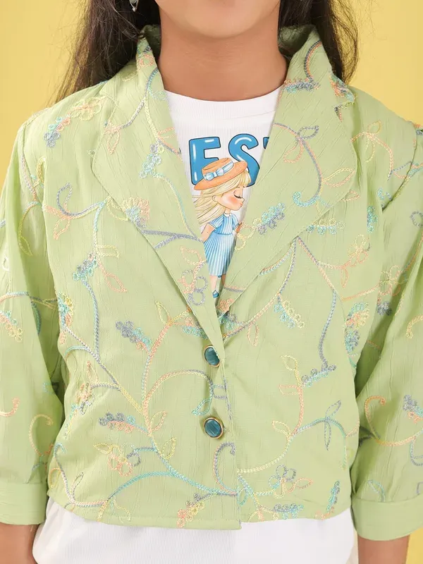 Green_Cotton_Blend_Floral_Embroidered_Top_With_Half_Sleeves_For_Girls