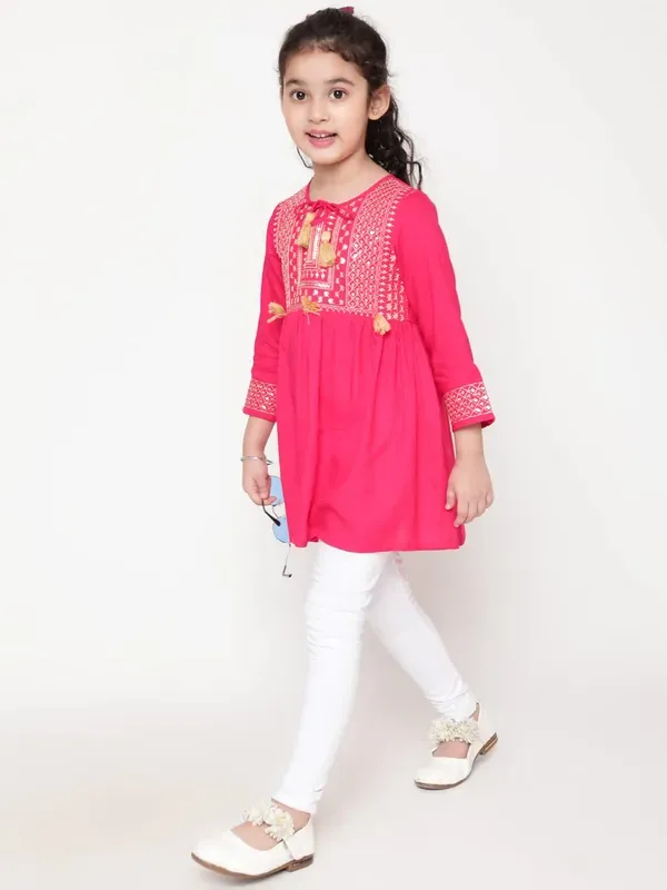 Rani_Embroidered_Regular_Fit_Tie_Up_Neck_Casual_Top_For_Girls