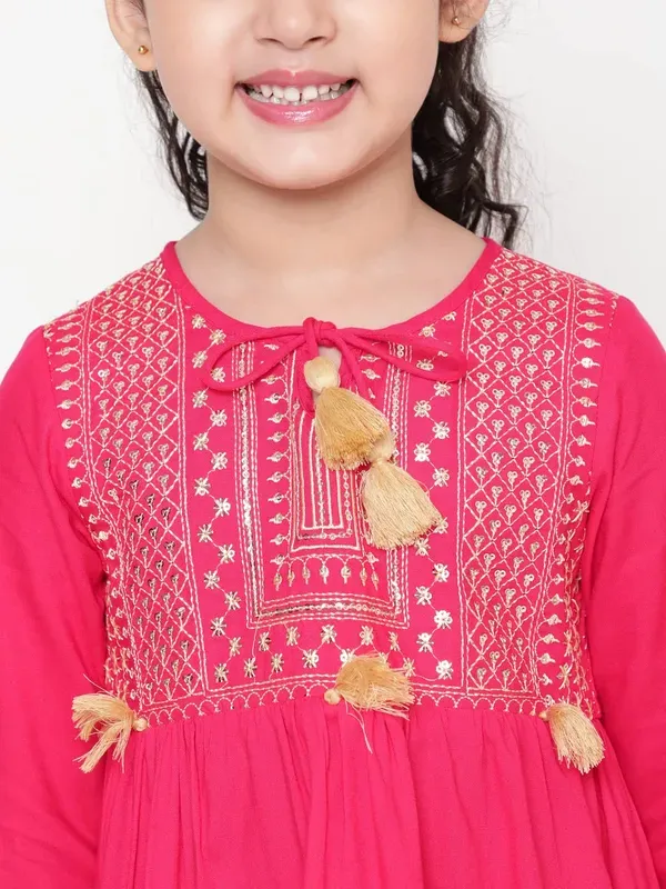Rani_Embroidered_Regular_Fit_Tie_Up_Neck_Casual_Top_For_Girls