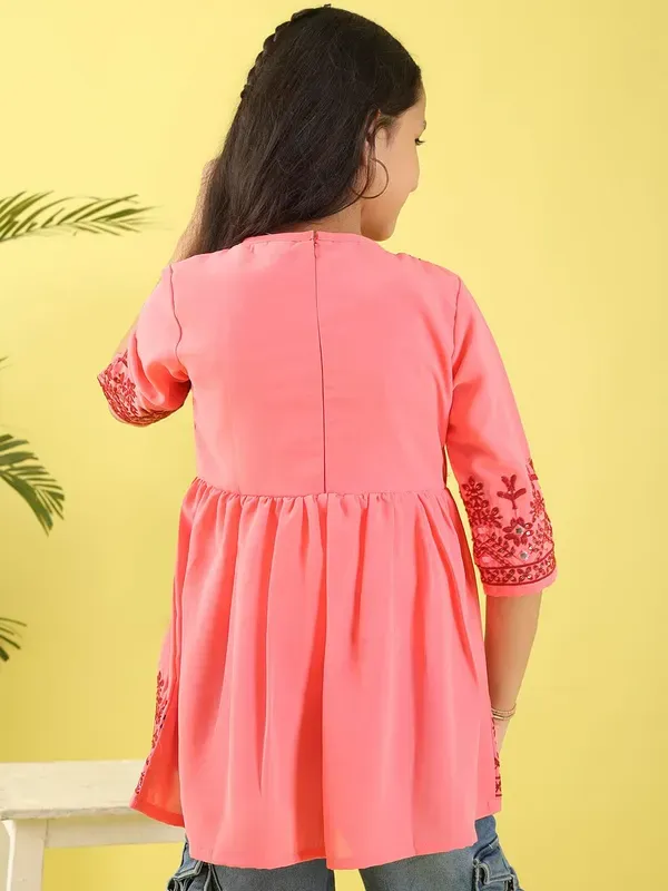 Pink_Georgette_Floral_Embroidered_Top_For_Girls