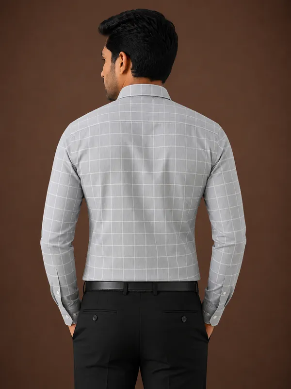 Grey_Checkered_Slim_Fit_Shirt_for_Men