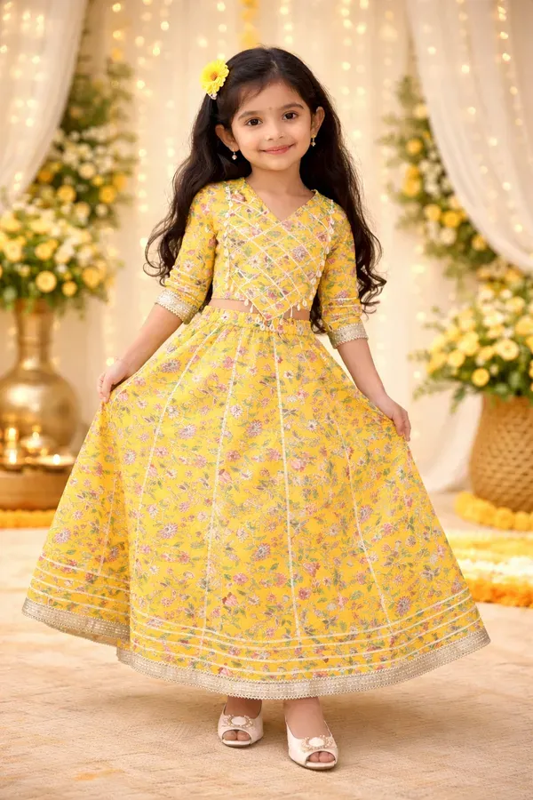 Girls_Yellow_Floral_Lehenga_Choli_Set_Festive_Ethnic_Kids_Party_Wear_Outfit