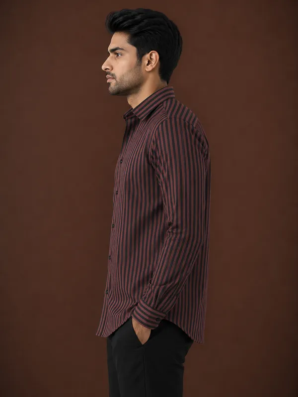 Brown_Striped_Full_Sleeve_Shirt_for_Men