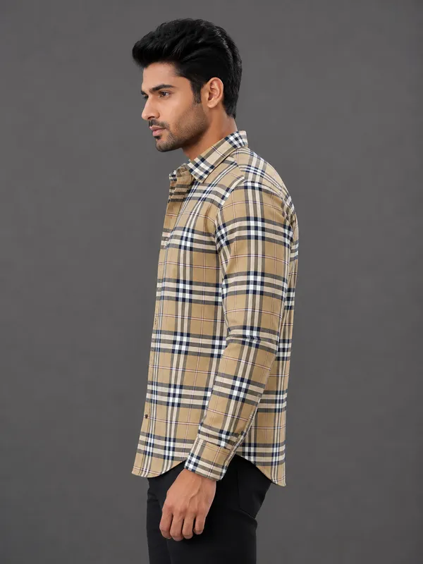 Beige_Plaid_Full_Sleeve_Shirt_for_Men