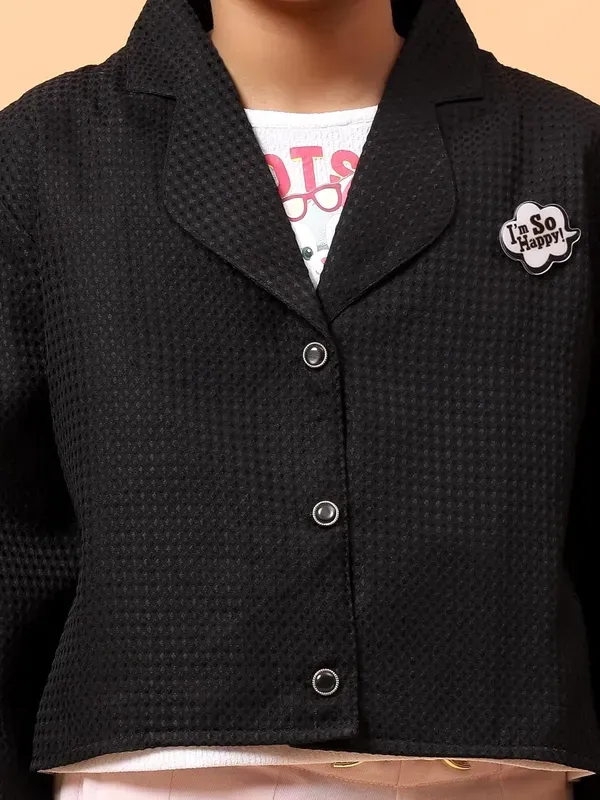 Black_Cotton_Blend_Stylish_Jacket_With_Sleeveless_T-Shirt_For_Girls