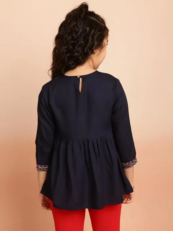 Black_Rayon_Embroidered_Regular_Fit_Tie_Up_Neck_Casual_Top_For_Girls