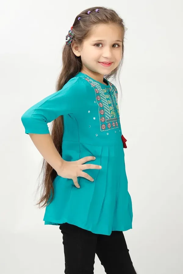 Rama_Embroidered_Regular_Fit_Round_Neck_Casual_Top_For_Girls