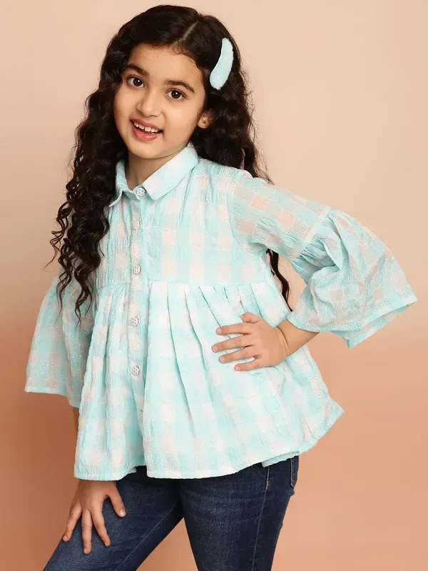 Sky_Blue_Party_Embellished_Casual_Party_Top_For_Girls