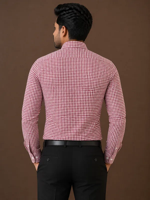 Maroon_Checkered_Slim_Fit_Shirt_for_Men