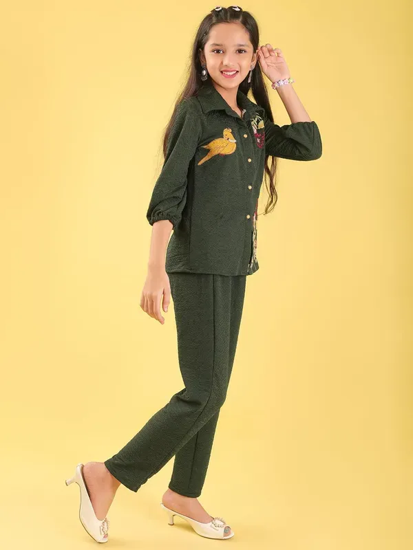 Green_Premium_Viscose_Modal_Pure_Cotton_Fabric_Co-Ord_Set_For_Girls