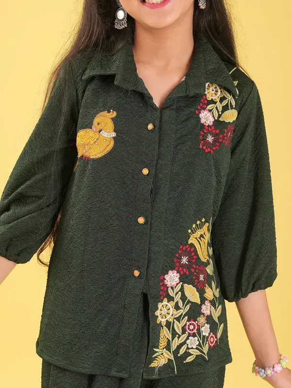 Green_Premium_Viscose_Modal_Pure_Cotton_Fabric_Co-Ord_Set_For_Girls