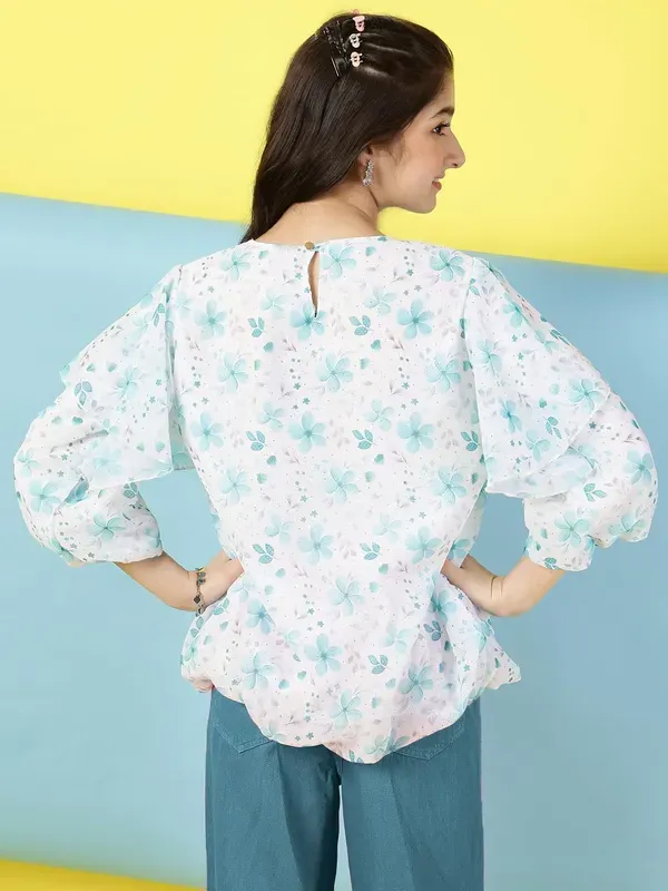 Rama_Floral_Printed_Pleated_Casual_Top_For_Girls