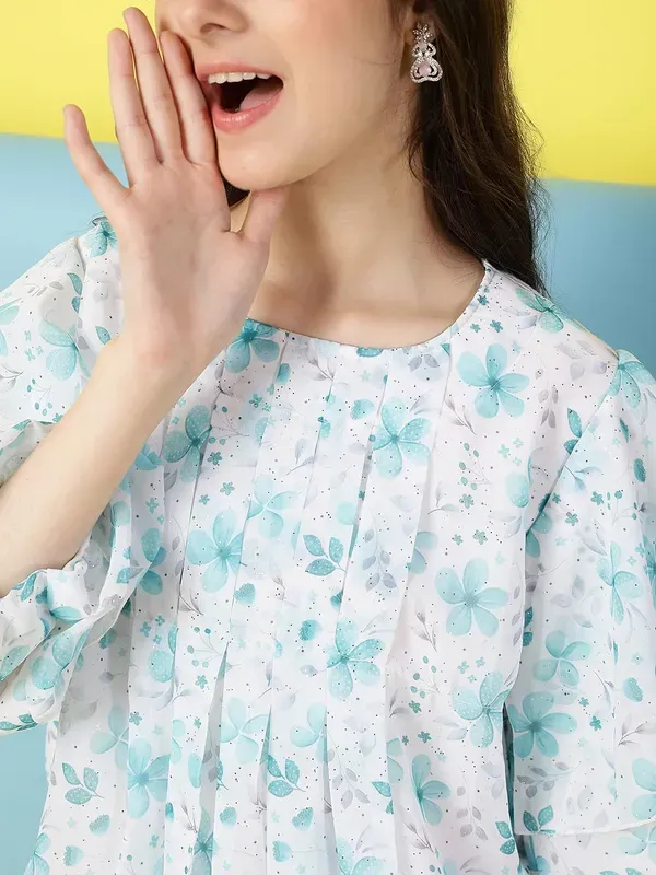 Rama_Floral_Printed_Pleated_Casual_Top_For_Girls
