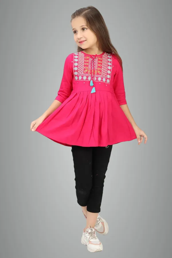 Rani_Embroidered_Regular_Fit_Round_Neck_Casual_Top_For_Girls