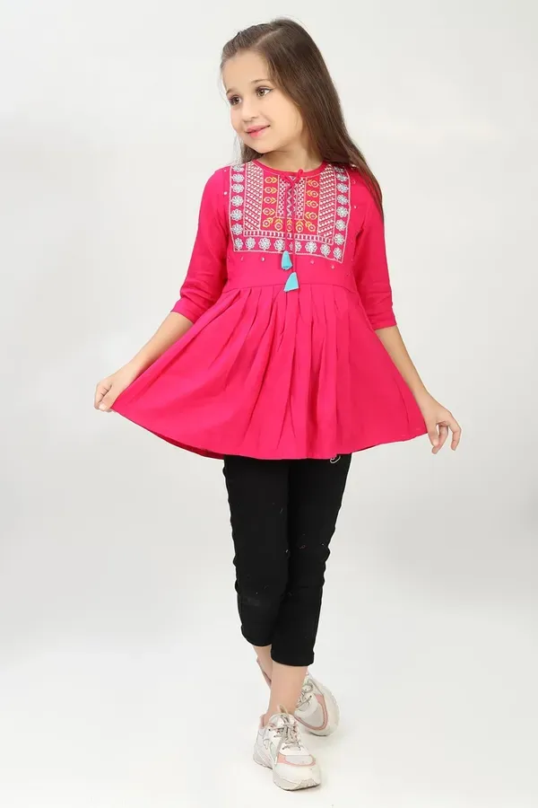 Rani_Embroidered_Regular_Fit_Round_Neck_Casual_Top_For_Girls