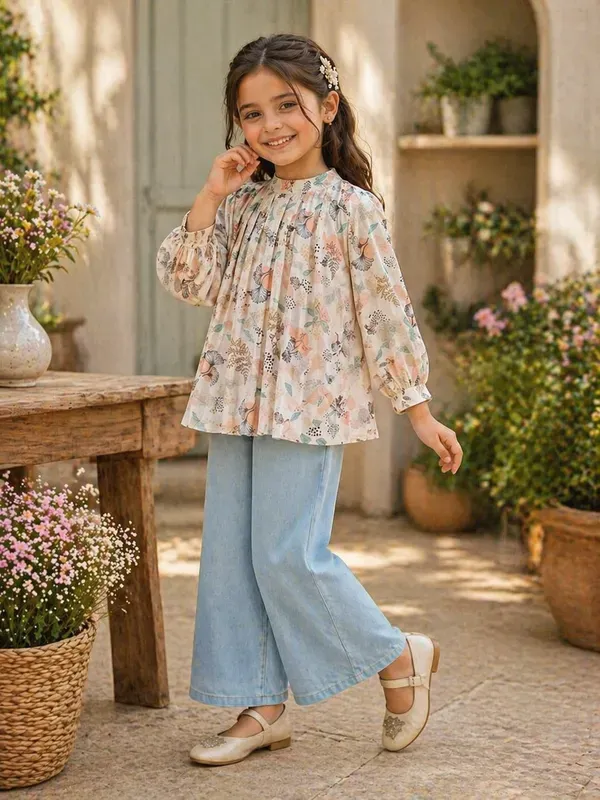 Whisper_Bloom_Printed_Girls_Top_Full_Sleeve_Floral_Casual_Wear_Top_For_Girls