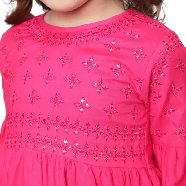 Rani_Layered_Sleeves_Embroidered_Regular_Fit_Round_Neck_Casual_Top_For_Girl