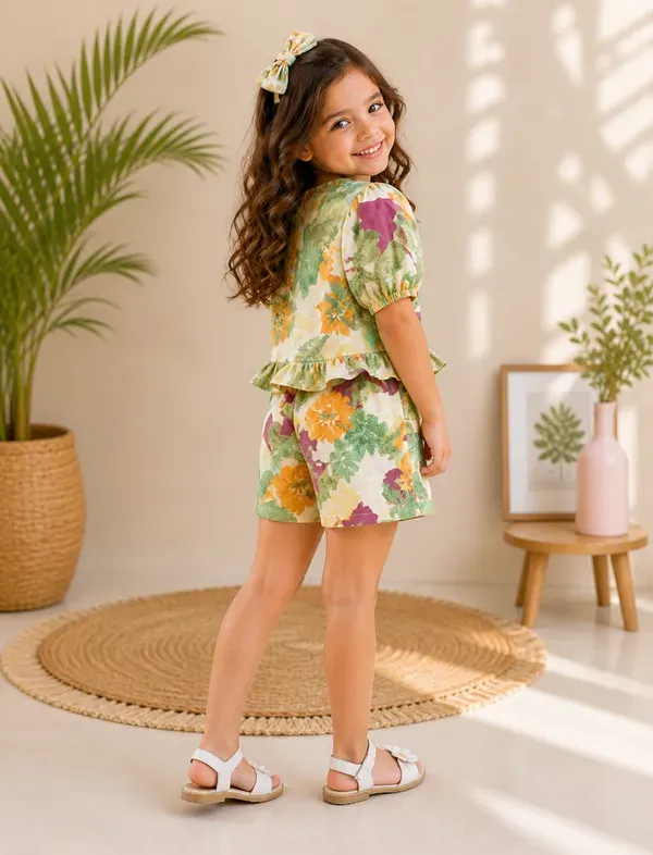 Tropical_Whimsy_Floral_Co-Ord_Set_For_Girls_Breezy_Summer_Top_Shorts