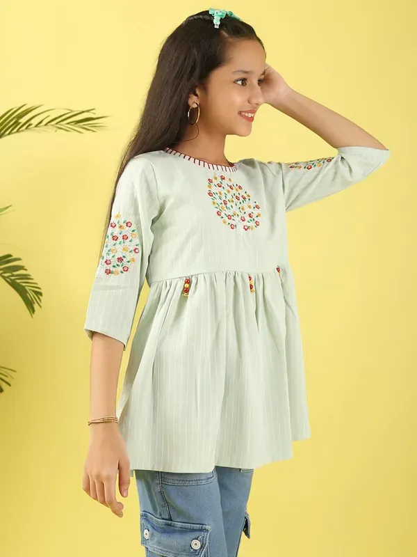 Pista_Floral_Embroidered_Polyester_Top_With_For_Girls