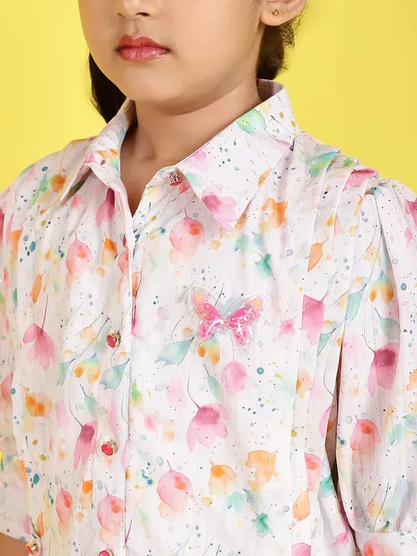 Pink_Floral_Printed_Shirt_With_And_Pink_Pants_Set_For_Girls