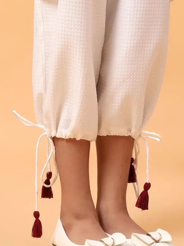 White_Stylish_Buttoned_Jacket_Top_And_Cargo_Ankle_Pants_Co-Ord_Set_For_Girl