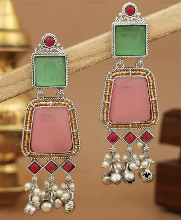 Multicolour_Statement_Drop_Earrings_For_Women