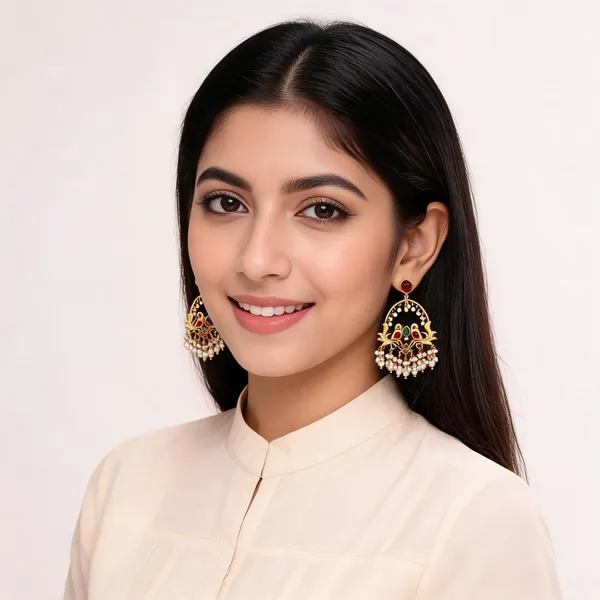 Gold_Tone_Chandelier_Earrings_For_Women