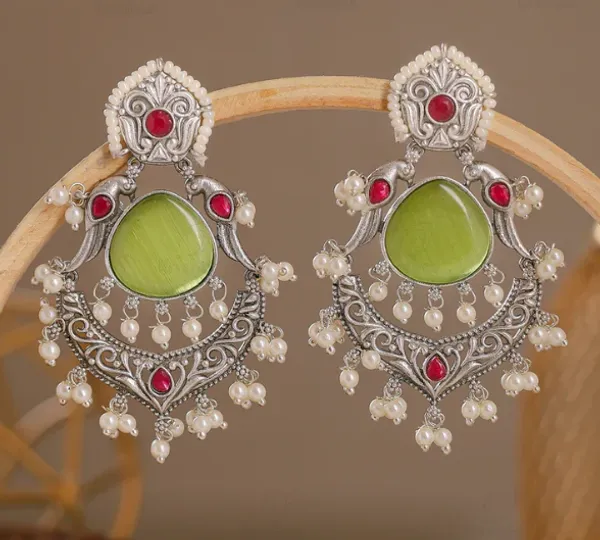 Silver_Oxidised_Chandelier_Earrings_For_Women