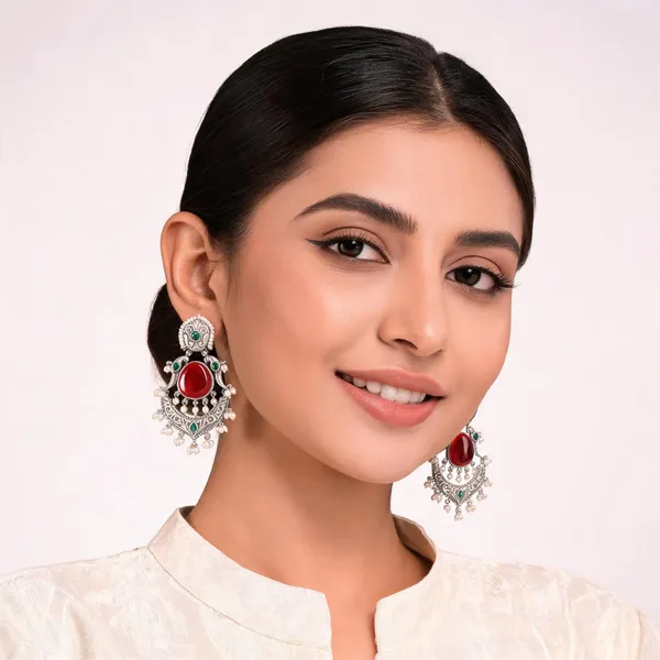 Silver_Tone_Chandbali_Earrings_For_Women