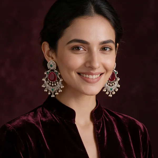 Silver_Tone_Chandbali_Earrings_For_Women