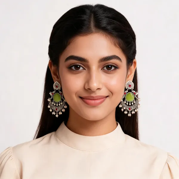Silver_Oxidised_Chandelier_Earrings_For_Women