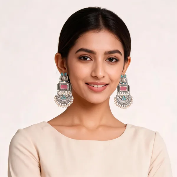 Silver_Tone_Oxidized_Chandbali_Earrings_For_Women