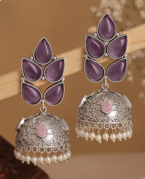 Purple_Stone_Jhumka_Earrings_For_Women