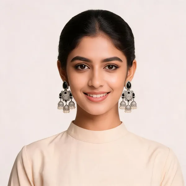 Silver_Oxidised_Jhumka_Earrings_For_Women