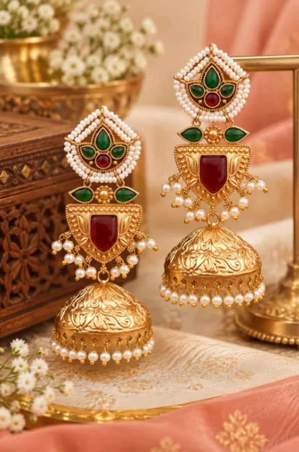 Gold_Jhumki_Earrings