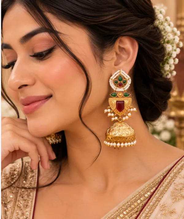 Gold_Jhumki_Earrings