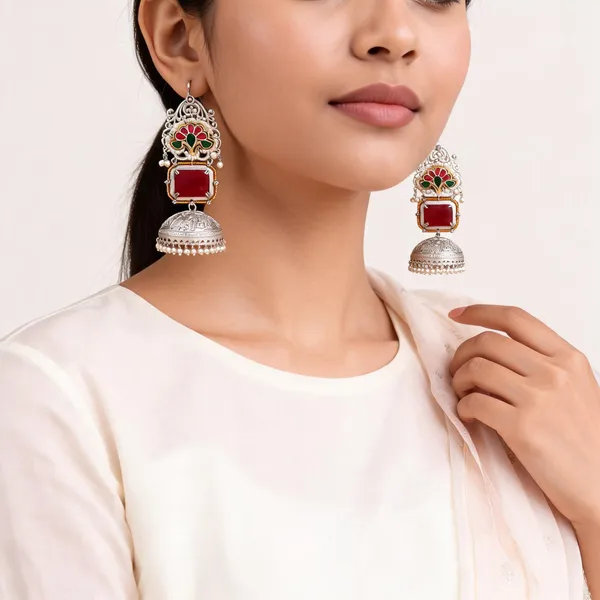 Multicolor_Traditional_Jhumka_Earrings_For_Women