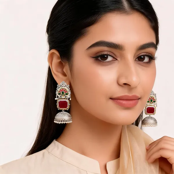 Multicolor_Traditional_Jhumka_Earrings_For_Women