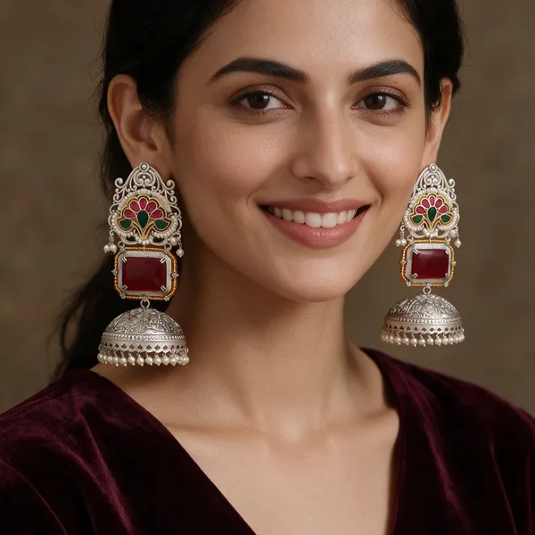 Multicolor_Traditional_Jhumka_Earrings_For_Women