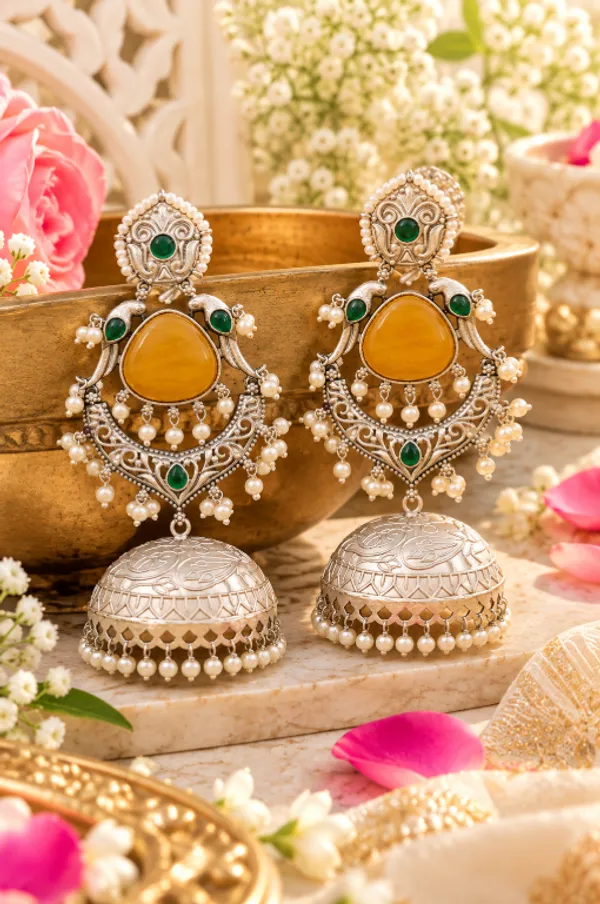 Jhumki_Earrings_–_Silver_Look_Alike