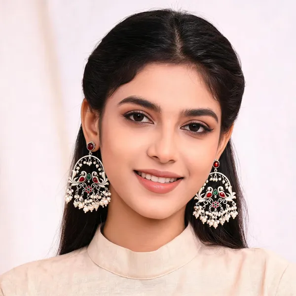 Silver_Tone_Traditional_Chandbali_Earrings_For_Women